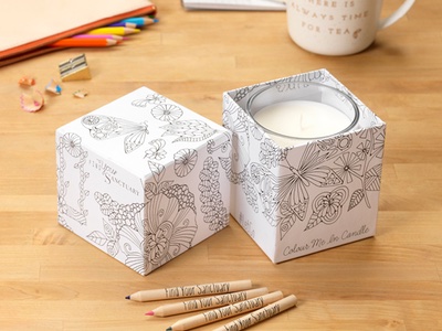 Sanctuary taps into colouring-in trend with candle and print ads