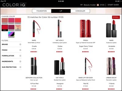 Sephora to offer lip and concealer matching service