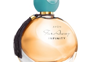 Seram adorns Avon's Far Away fragrance with silky tassel