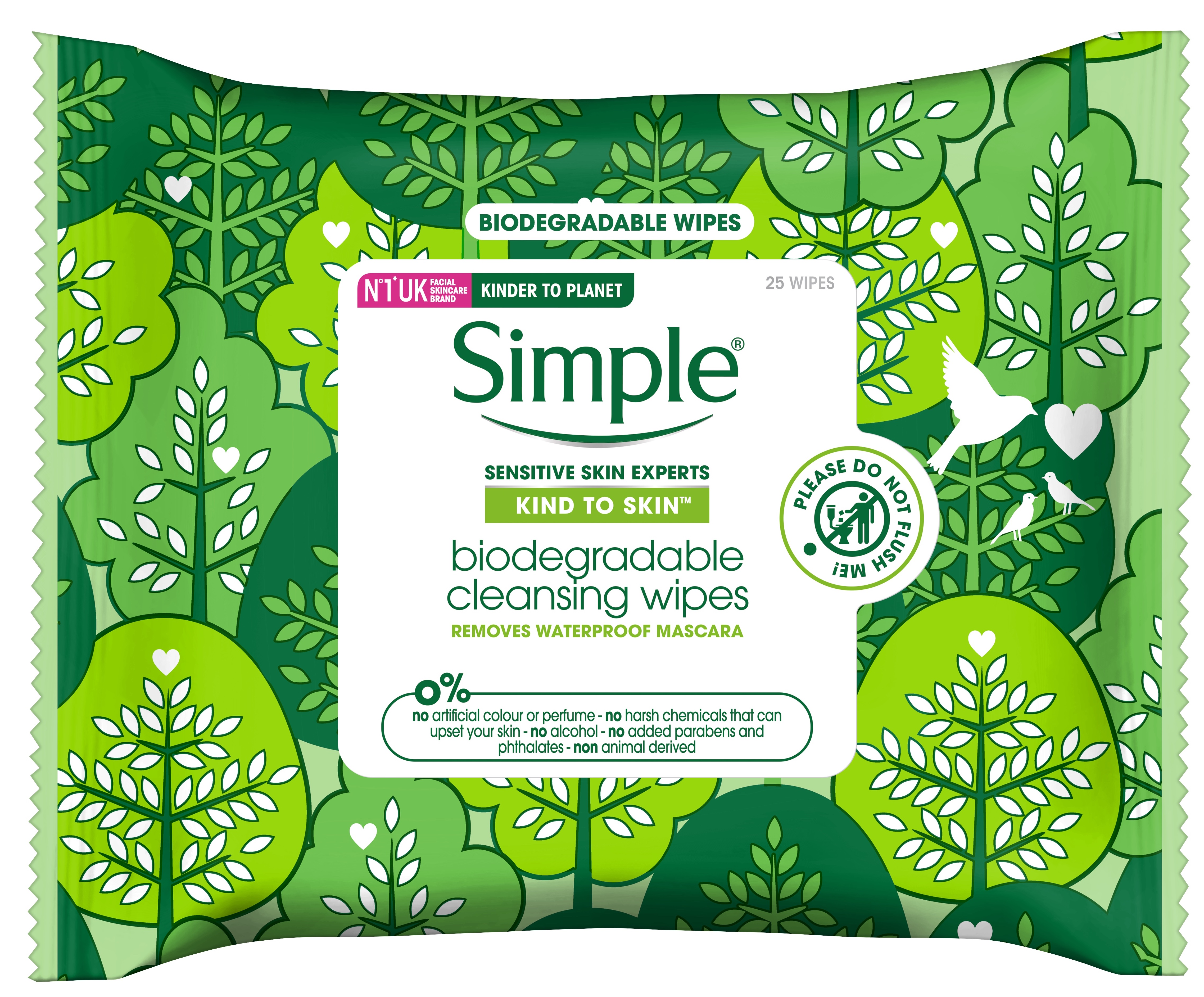 Simple promotes sustainable beauty with biodegradable face wipes
