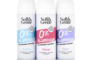 Soft & Gentle launches 0% Aluminium antiperspirant range