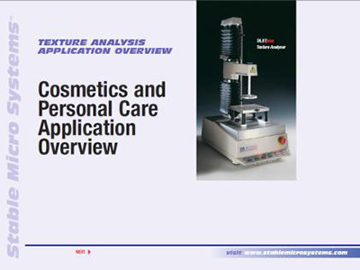 Stable Micro Systems - Cosmetic Testing Applications