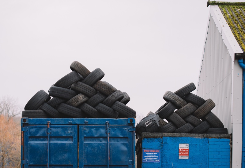 Stoelzle upcycles used tyres for eco-friendly ink
