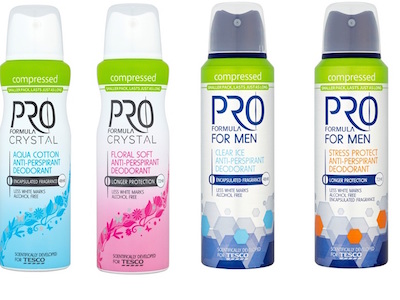 Tesco first to launch own brand compressed deodorants in UK
