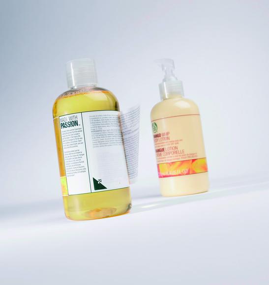 The Body Shop labels Harlands