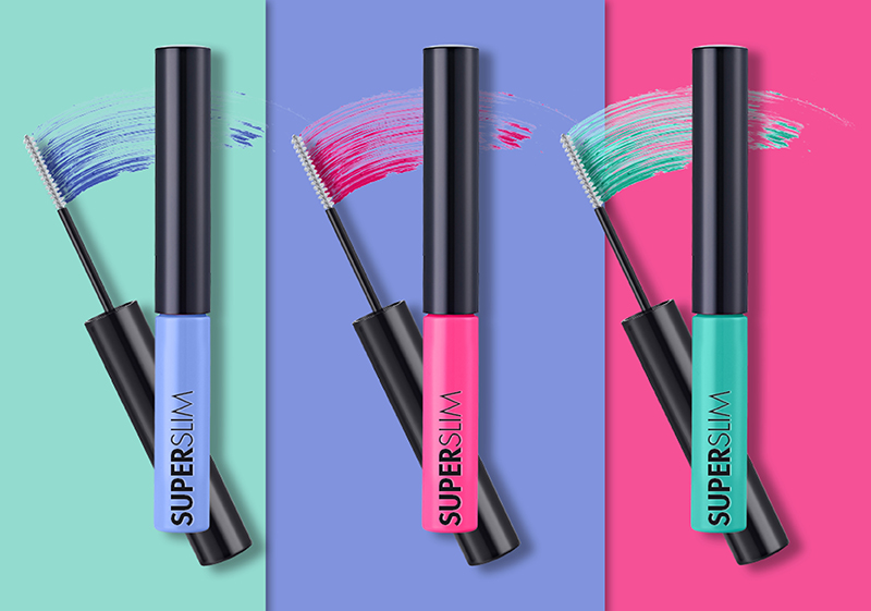 Trade everyday black or brown mascara for a fun and uplifting pop of colour
