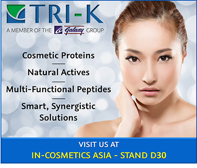 TRI-K to exhibit at in-cosmetics Asia