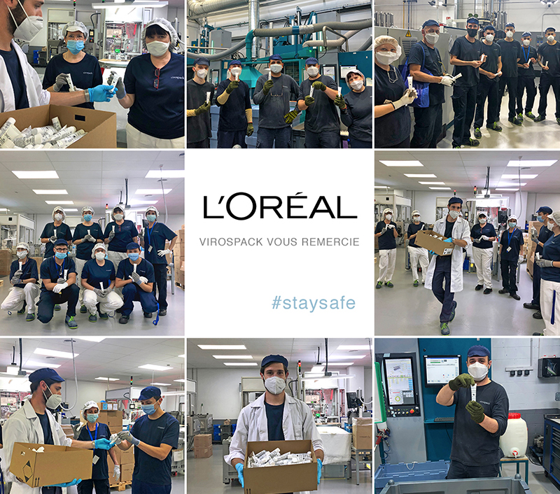 Virospack thanks L’Oréal for its contribution in the protection of our employees