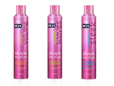 VO5 unveils Shape My Style Creation hairsprays