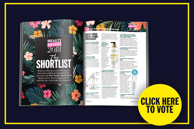 Voting now open for Pure Beauty Awards 2018!