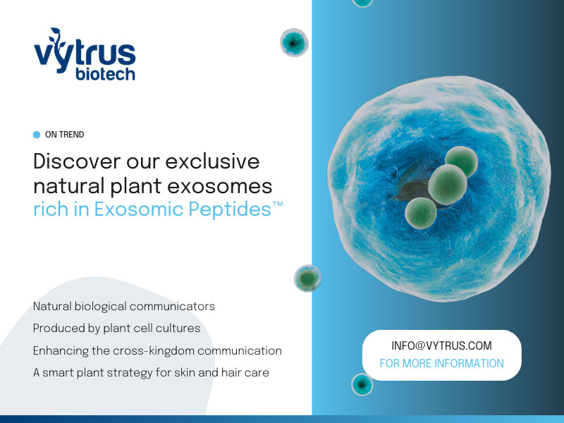 Vytrus unveils plant exosomes for skin and hair care and the concept of Exosomic Peptides