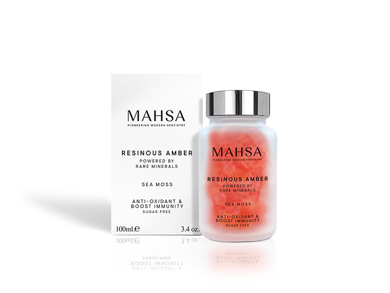 Mahsa's new Resinous Amber gummies include sea moss for its probiotic-like properties