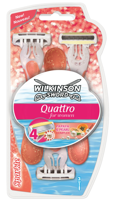 Wilkinson Sword Quattro for Women Sparkle Disposables