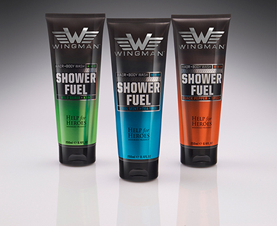 Wingman chooses M&H Plastics to package its new range of shower gels