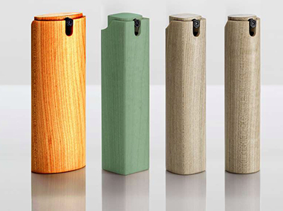 Wooden travel perfume packs: elegant, sustainable and daringly different