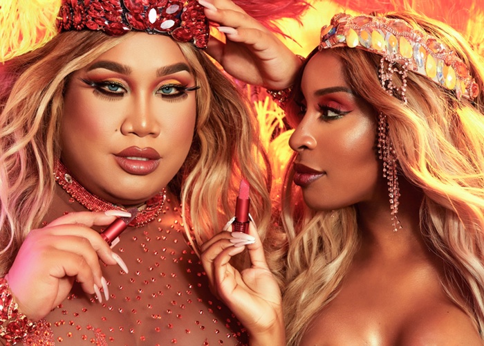 YouTubers Jackie Aina and Patrick Starrr embrace carnival for Uoma Beauty collaboration 